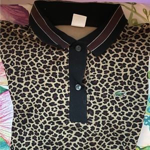 Lacoste Sweater Sweatshirt Polo Leopard size S